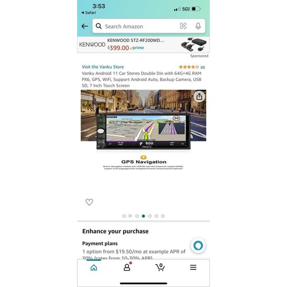 Vanku Android 11 7” Touch Screen Car Radio - Picture 2 of 7